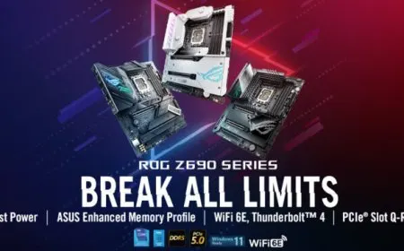 ASUS Z690 motherboard lineup featuring ROG, ROG STRIX, TUF Gaming, and PRIME series boards