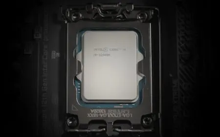 MicroCenter shelf listing showing Intel Alder Lake-S pricing for Core i9-12900K and Core i7-12700K processors.