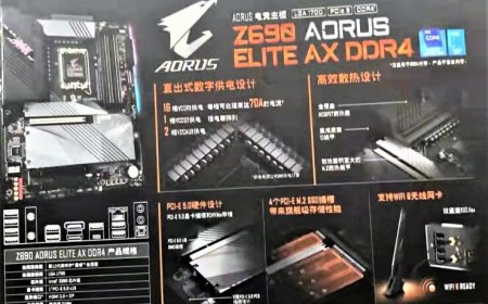 Gigabyte Z690 AORUS Elite AX DDR4 Motherboard Pictured, LGA 1700 Socket With 16 Phase VRM For Intel Alder Lake CPUs