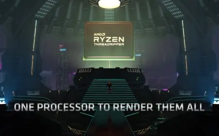 AMD Ryzen Threadripper 5000 Chagall HEDT processor retail packaging rests on a plain surface.