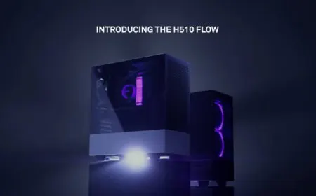 The NZXT H510 Flow computer case displays front mesh panels and a modular interior layout for improved airflow.