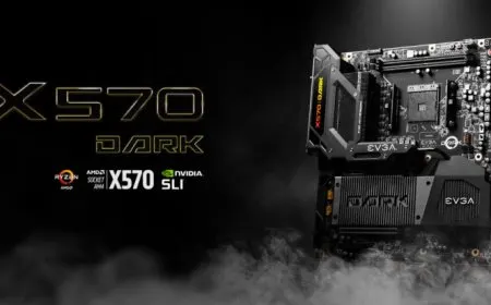 The EVGA X570 DARK motherboard supports AMD Ryzen processors and retails for $689.99.