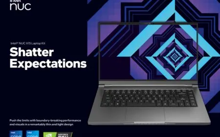 The Intel NUC X15 gaming laptop kit displays Tiger Lake-H processors and RTX 30 series graphics modules inside its chassis.