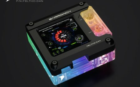 Barrowch Releases Intel LGA 1200 Compatible Water Block With 2-Inch HDMI Screen