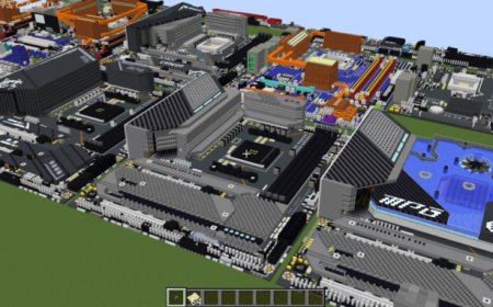 A Redditor Built Several Real Life Recreations of Intel & AMD Motherboards In Minecraft