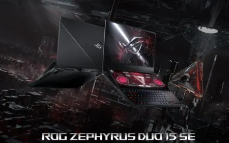 ASUS ROG Zephyrus Duo SE 15 laptop features AMD Ryzen 9 5980HX overclockable CPU.