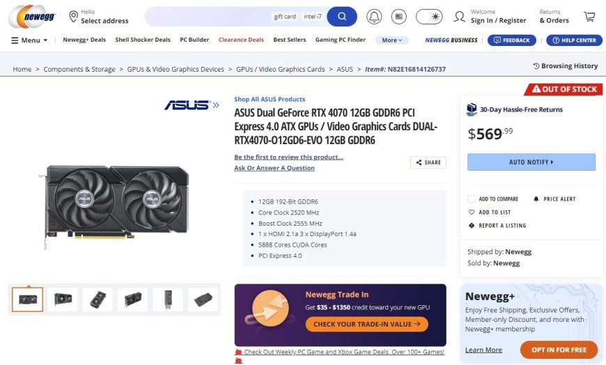 GeForce RTX 4070 with Slower GDDR6 Memory Priced on-par with Regular RTX 4070 Cards