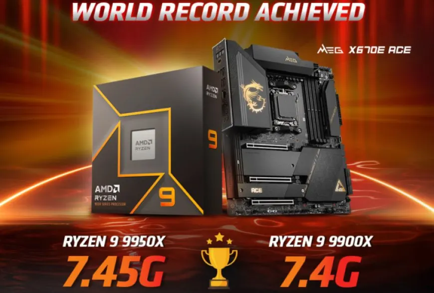 MSI Sets AMD Ryzen 9000 “Zen 5″Overclocking World Record With MEG X670E ACE: Ryzen 9 9950X Pushed To 7.45 GHz, 9900X To…