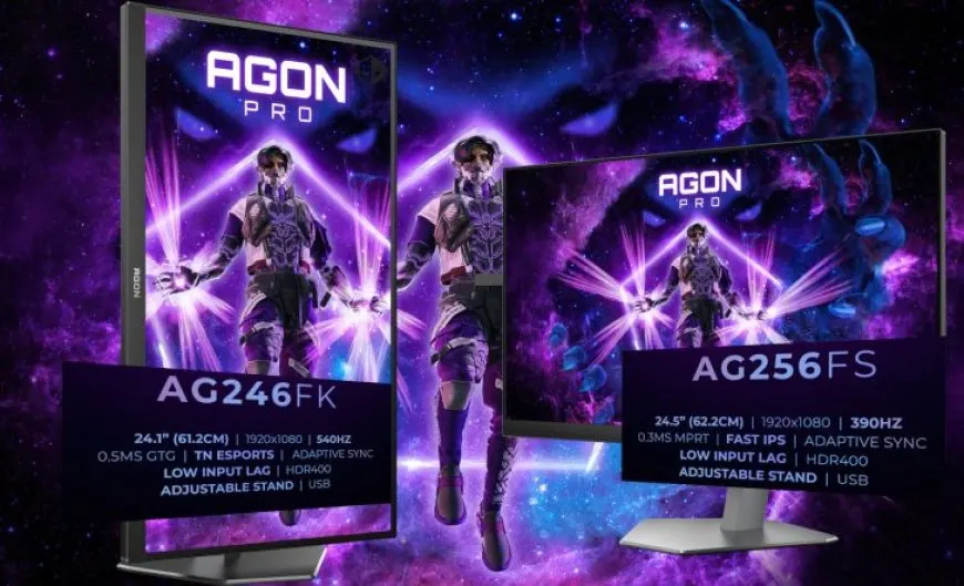 AOC Launches AGON PRO AG246FK 540Hz 24.1″ & AGON PRO AG256F 390Hz 24.5″ Gaming Monitors, Priced At £599 & £379