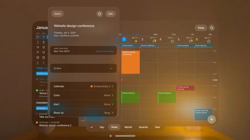 Fantastical Adapts to Spatial Computing on Apple Vision Pro