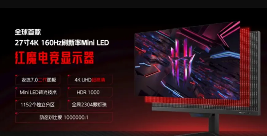 Red Magic Launches World’s First 27-inch MiniLED Gaming Display, Up To 4K UHD & 160Hz
