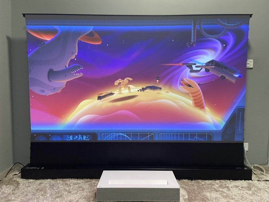 Vividstorm 100-inch Motorized UST ALR Screen Review Ft. LG 4k Laser UST