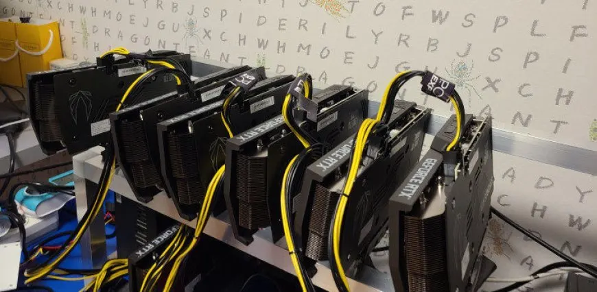 7-Way Array Of NVIDIA GeForce RTX 3060 Used In A Single Mining Rig, ETH Hash Rate Limiter Bypassed Using PCIe Risers…