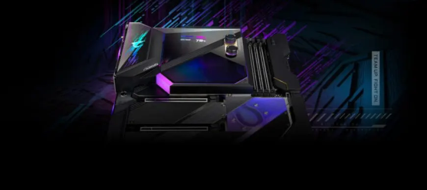 Gigabyte Unveils The Z590 AORUS XTREME WATERFORCE, Features An LED Temperature Read Out On The Monoblock