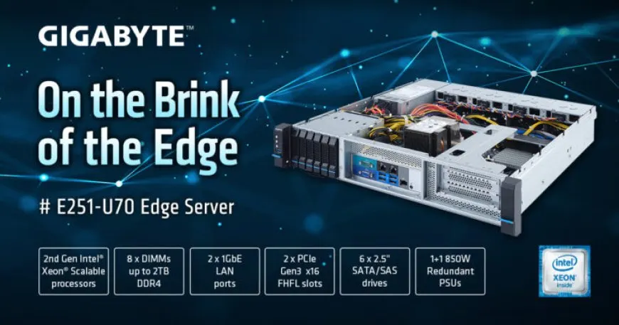 Gigabyte E251-U70 server chassis with Intel Cascade Lake-SP processors for enterprise computing.