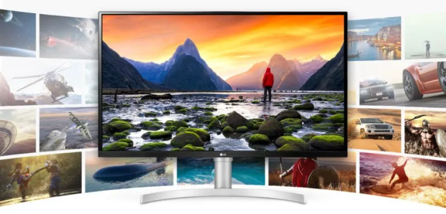 LG 32UN650-W monitor with UHD resolution.