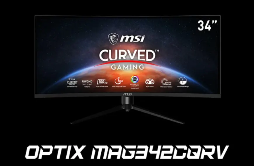 The MSI Optix MAG342CQRV features a 34-inch curved gaming screen with a 100Hz refresh rate and 1ms response time.
