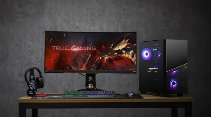 Front view of the MSI MPG SEKIRA 100 computer case showing internal RGB lighting and tempered glass panels.