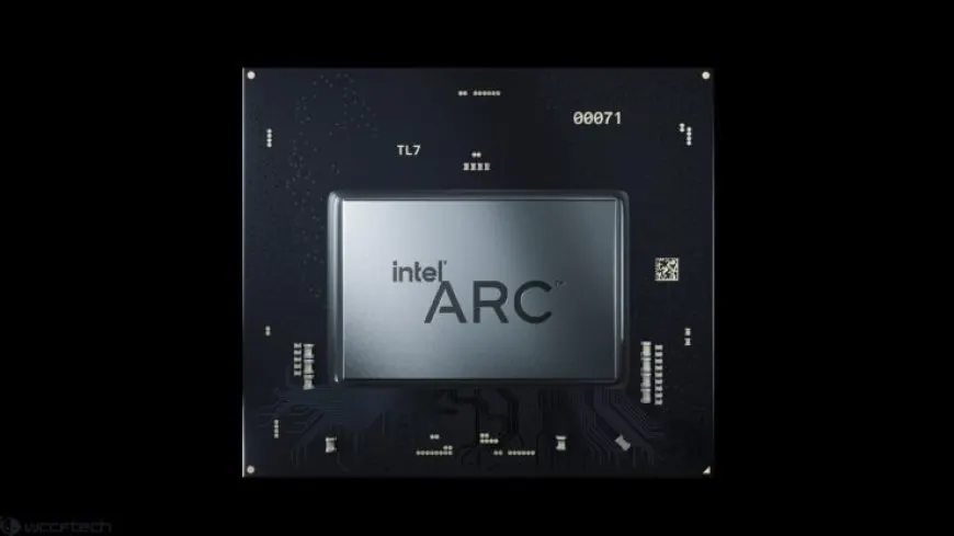 Intel Arc A730M mobile GPU hardware with benchmark charts showing lower gaming performance than the RTX 3060M.