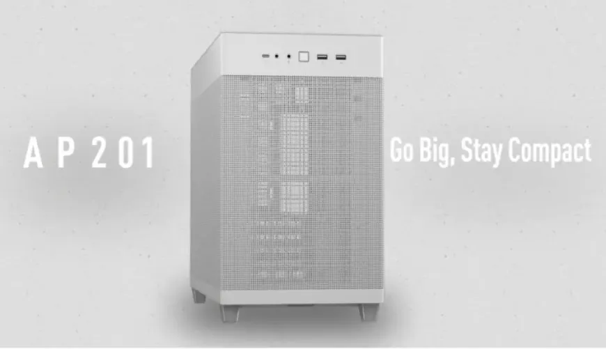 The ASUS Prime AP201 MicroATX case supports graphics cards up to 338mm and 360mm radiators.