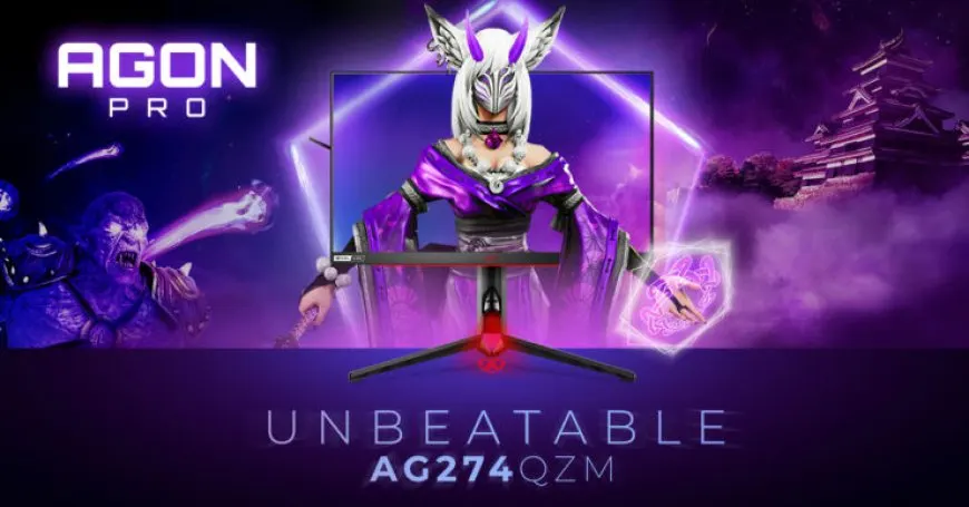 AOC AGON PRO AG274QZM gaming display featuring a 27-inch QHD panel, 240Hz refresh rate, and HDR1000 support.