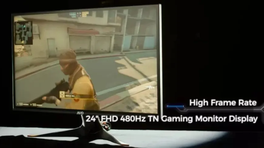 AUO demonstrates 480Hz refresh rate displays for laptops and desktops.