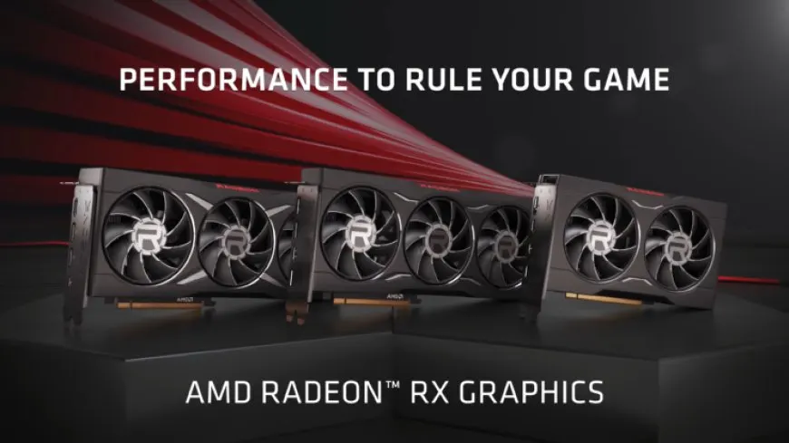 The graphic shows the AMD Raise The Game bundle packaging with a graphics card and gaming accessories.