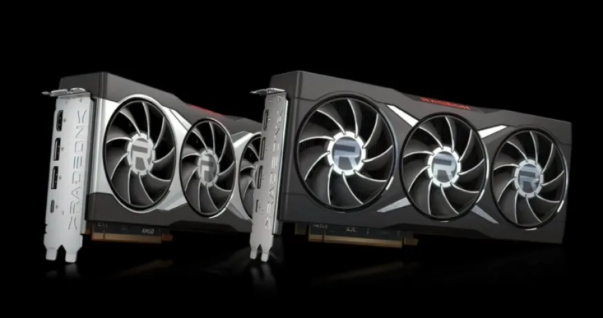 Leaked 3DMark benchmarks compare the AMD Radeon RX 6950 XT, RX 6750 XT, and RX 6650 XT against the NVIDIA RTX 3090 Ti.