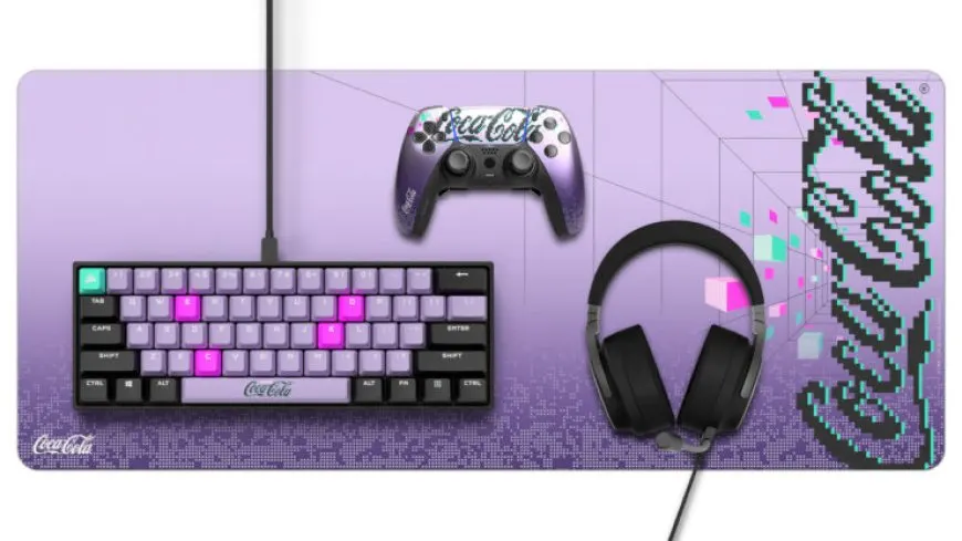 Custom SCUF gaming accessories featuring Coca-Cola branding for a limited-time partnership.