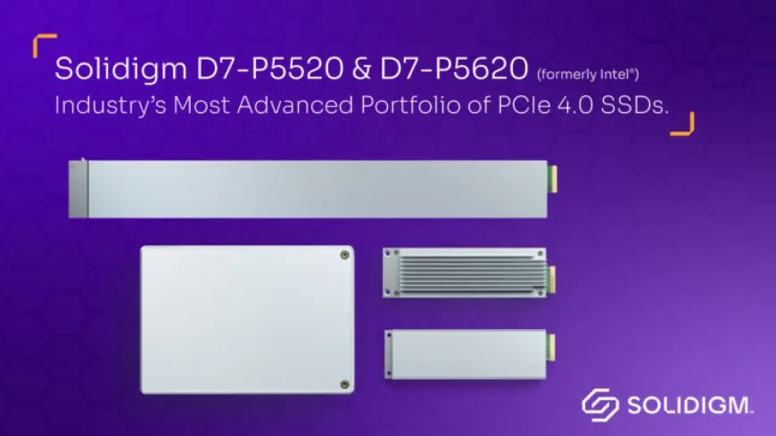 Solidigm D7-P5520 and D7-P5620 PCIe 4.0 enterprise SSDs with up to 15.36 TB capacity.