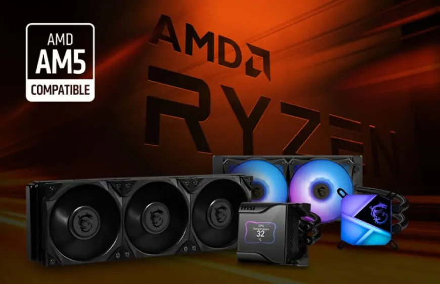 MSI AIO liquid coolers support the AMD AM5 socket and Ryzen 7000 CPUs.