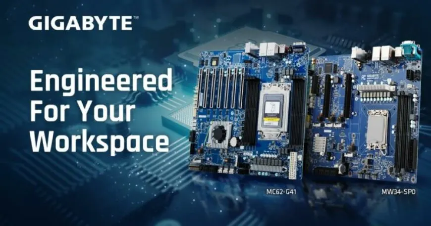 Gigabyte workstation motherboard supporting AMD Threadripper Pro 5000 and Intel Alder Lake processors.