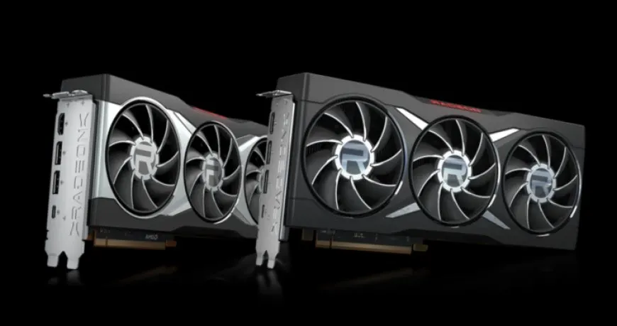 AMD Radeon RX 6950 XT, RX 6750 XT, and RX 6650 XT RDNA 2 refresh graphics cards in black reference design.