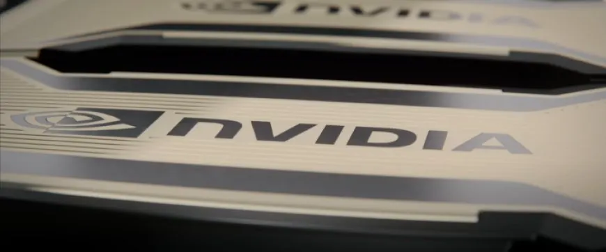 The graphic displays the NVIDIA corporate logo alongside digital security warning elements.