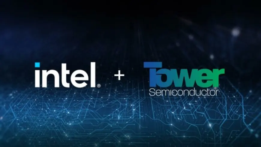 Intel and Tower Semiconductor logos appear during the acquisition announcement.