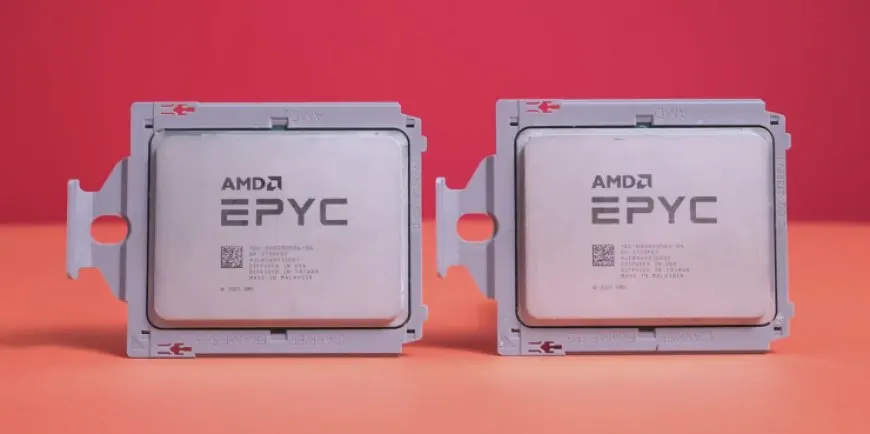 Dual AMD EPYC 7773X processors with 128 cores and 1600 MB cache on an air-cooled motherboard.