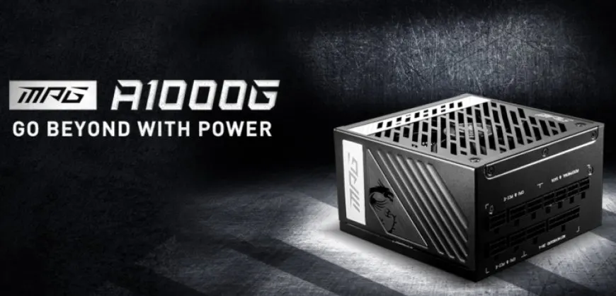 The MSI MPG A1000G 1000W power supply unit includes 80 Plus Gold certification.