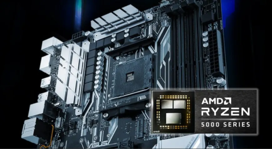 This image shows an ASUS X370 motherboard supporting AMD Ryzen 5000 series processors.