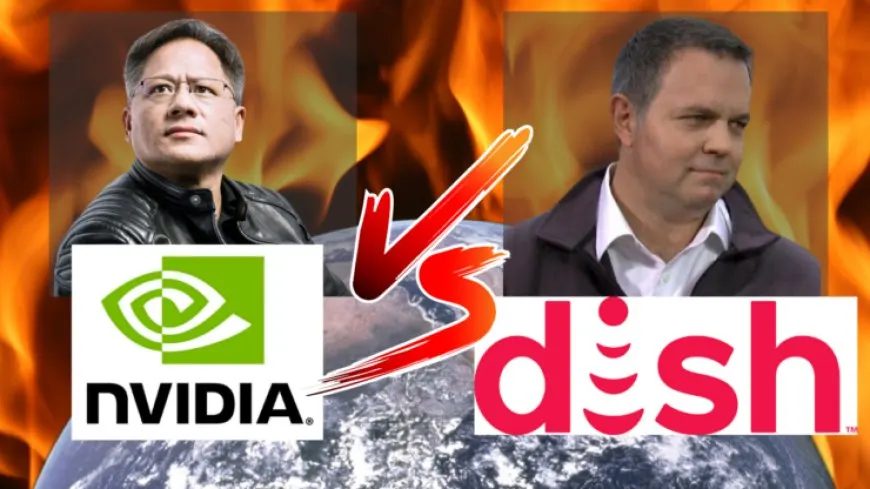 Side by side logos of NVIDIA and Dish Network illustrate their trademark dispute over the term Hopper