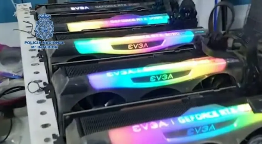 Crypto mining equipment and server racks were discovered during a raid on a suspected marijuana cultivation site.