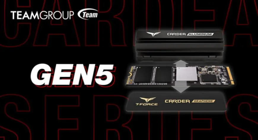 The TEAMGROUP T-Force CARDEA PCIe Gen 5 SSD features 13 GB/s read speeds, 12 GB/s write speeds, and 4 TB capacity.