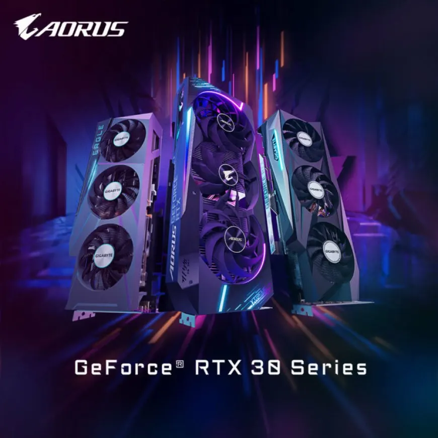 Leaked Gigabyte RTX 3090 Ti and RTX 3070 Ti custom cooler designs featuring AORUS, WindForce, and Gaming OC variants.
