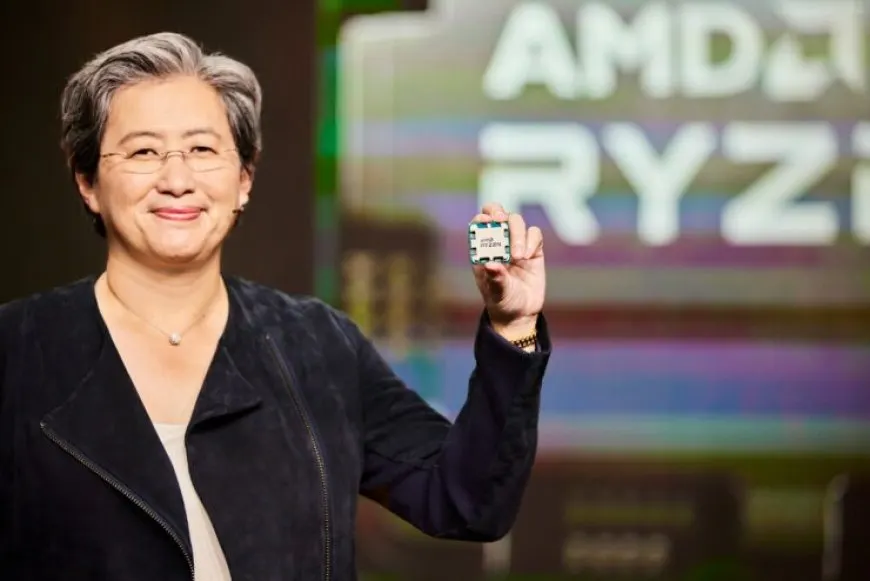 AMD Ryzen 7000 series processors and the AM5 platform socket are shown together.