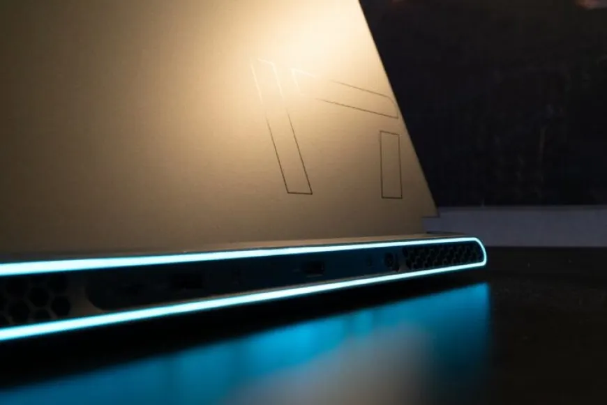 Alienware m17 R5 AMD Edition 17-inch laptop with Ryzen 6000 APU and RTX 3080 Ti graphics.
