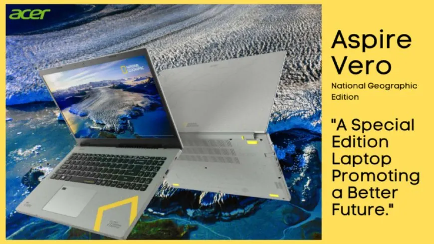 Acer Aspire Vero National Geographic Edition laptop featuring earth-inspired design and recycled materials