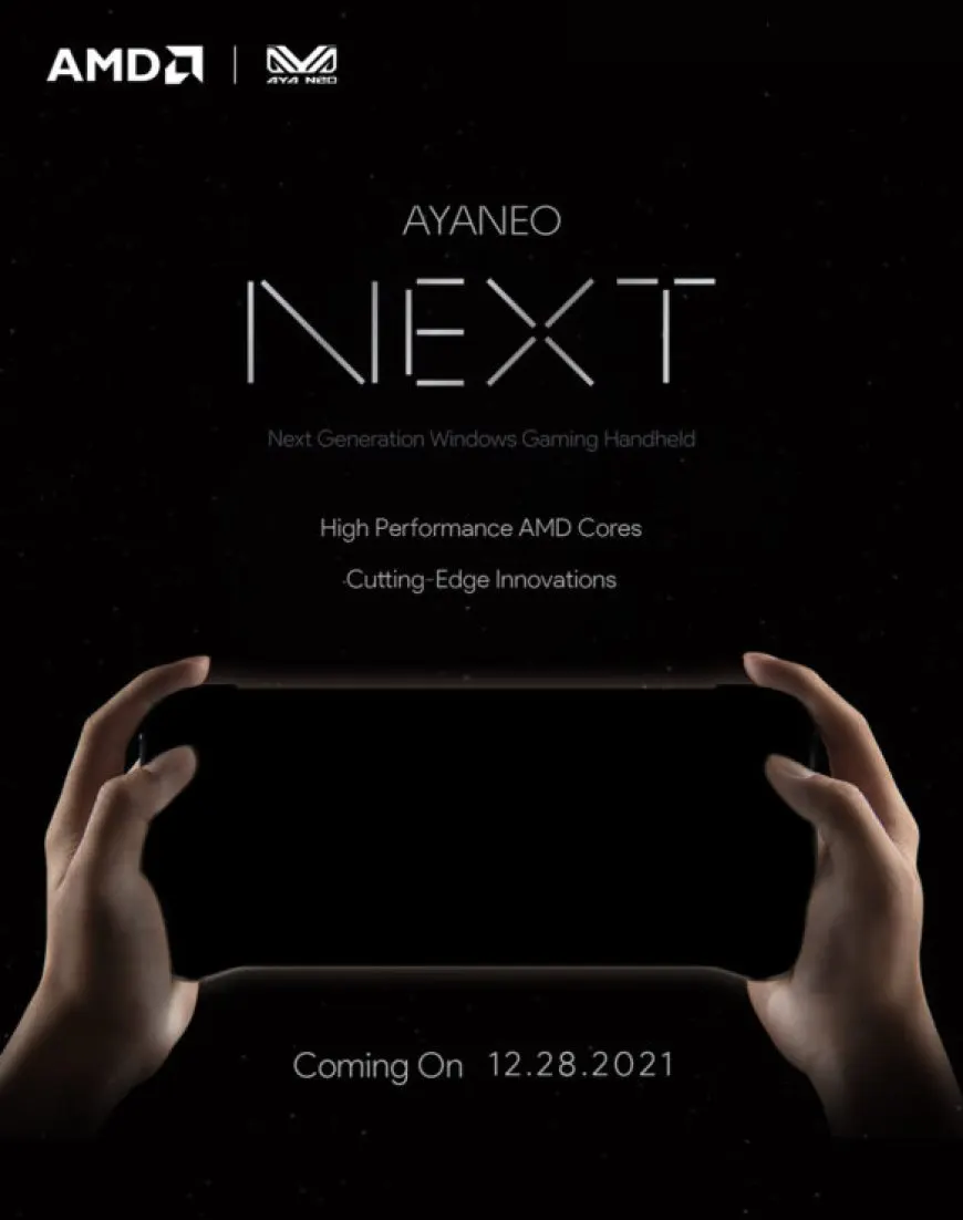 AMD high performance processor chips are featured for use in the AYANEO Next handheld gaming console.
