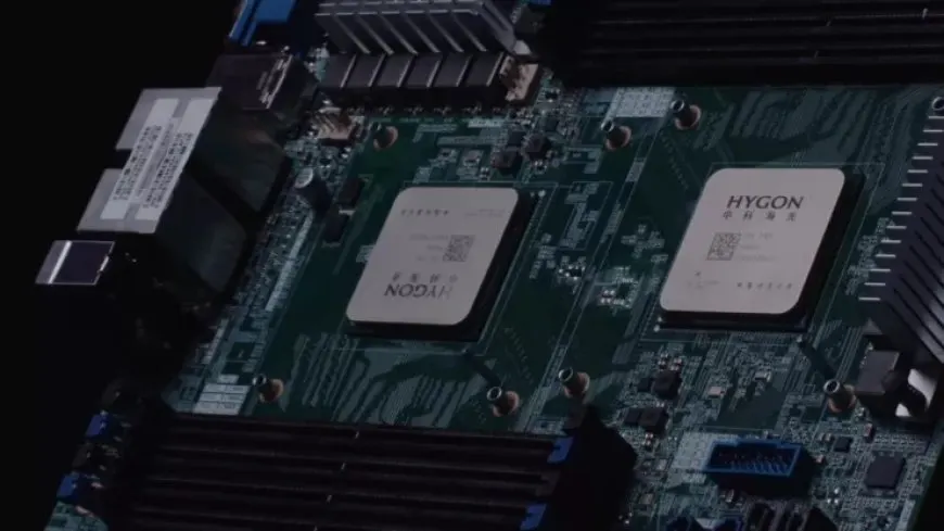 Two Hygon C86 3185 processors outperform a single AMD Ryzen 5 5600X chip in benchmark tests.