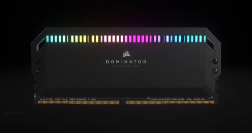 Corsair Dominator Platinum RGB DDR5 memory modules with RGB lighting