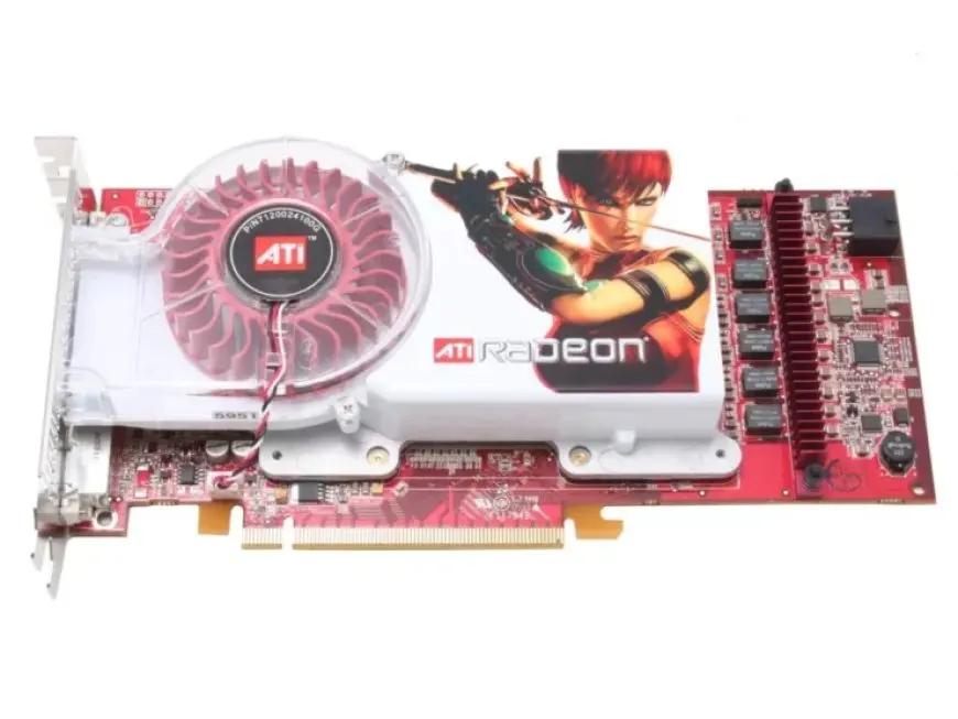 Detailed view of the ATI Radeon R300 graphics processing unit