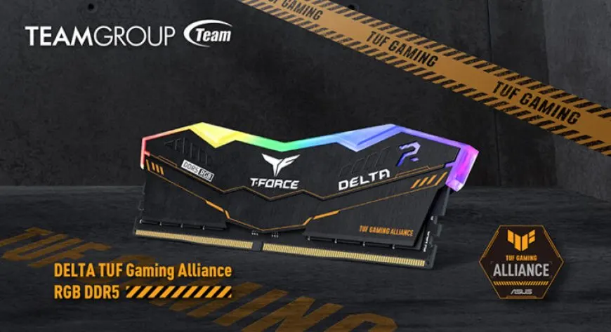 ASUS TUF Gaming Alliance and TEAMGROUP T-FORCE DELTA RGB DDR5 gaming memory.